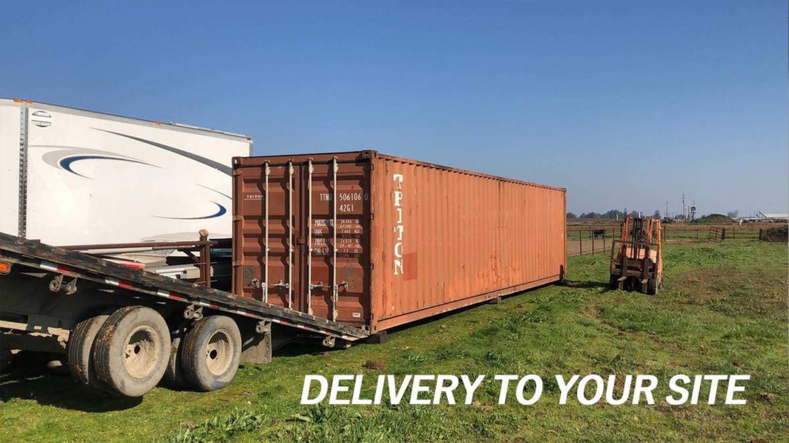 tilt-bed shipping container delivery in Newark NJ